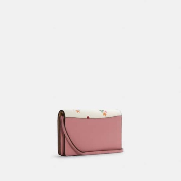 Coach Anna Foldover Clutch Crossbody With Heart Petal Print - Picture 2 of 6